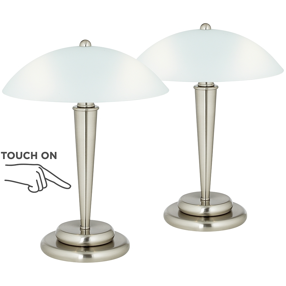 360 Lighting Deco Dome 17" High Touch On-Off Accent Lamps Set of 2 - Image 0