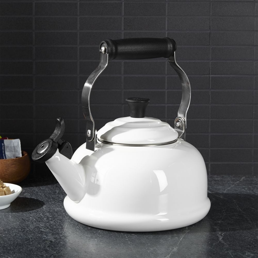 Le Creuset ® Classic 1.7-Qt. White Whistling Stovetop Tea Kettle - Image 0