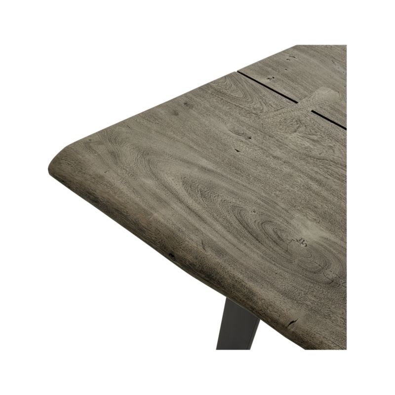 Yukon 80" Weathered Grey Live Edge Solid Wood Dining Table - Image 2