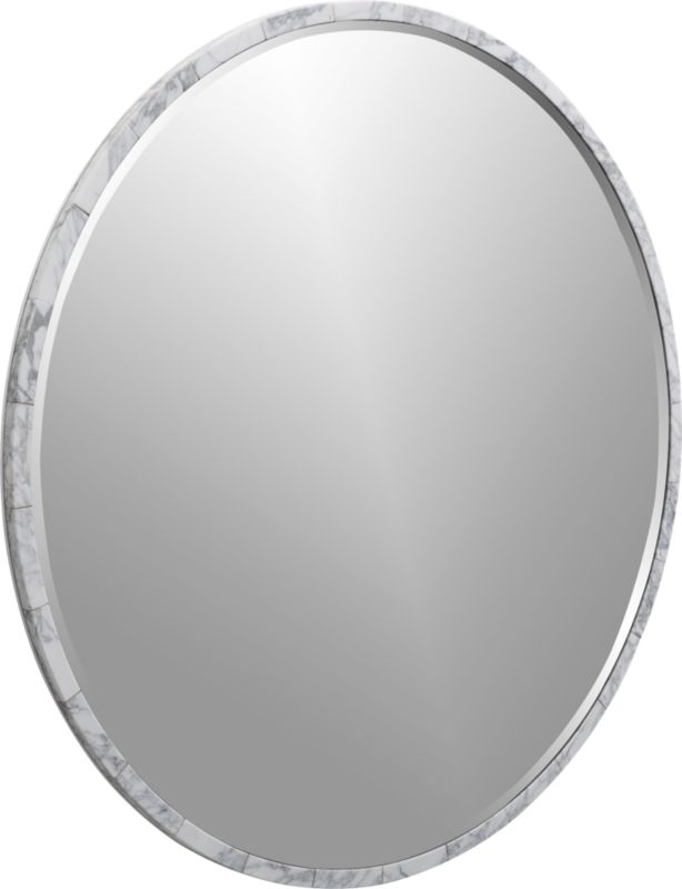 White Marble Wall Mirror 36" - Image 4