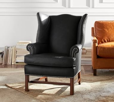 Thatcher Leather Armchair, Polyester Wrapped Cushions, Leather Burnished Bourbon - Image 3