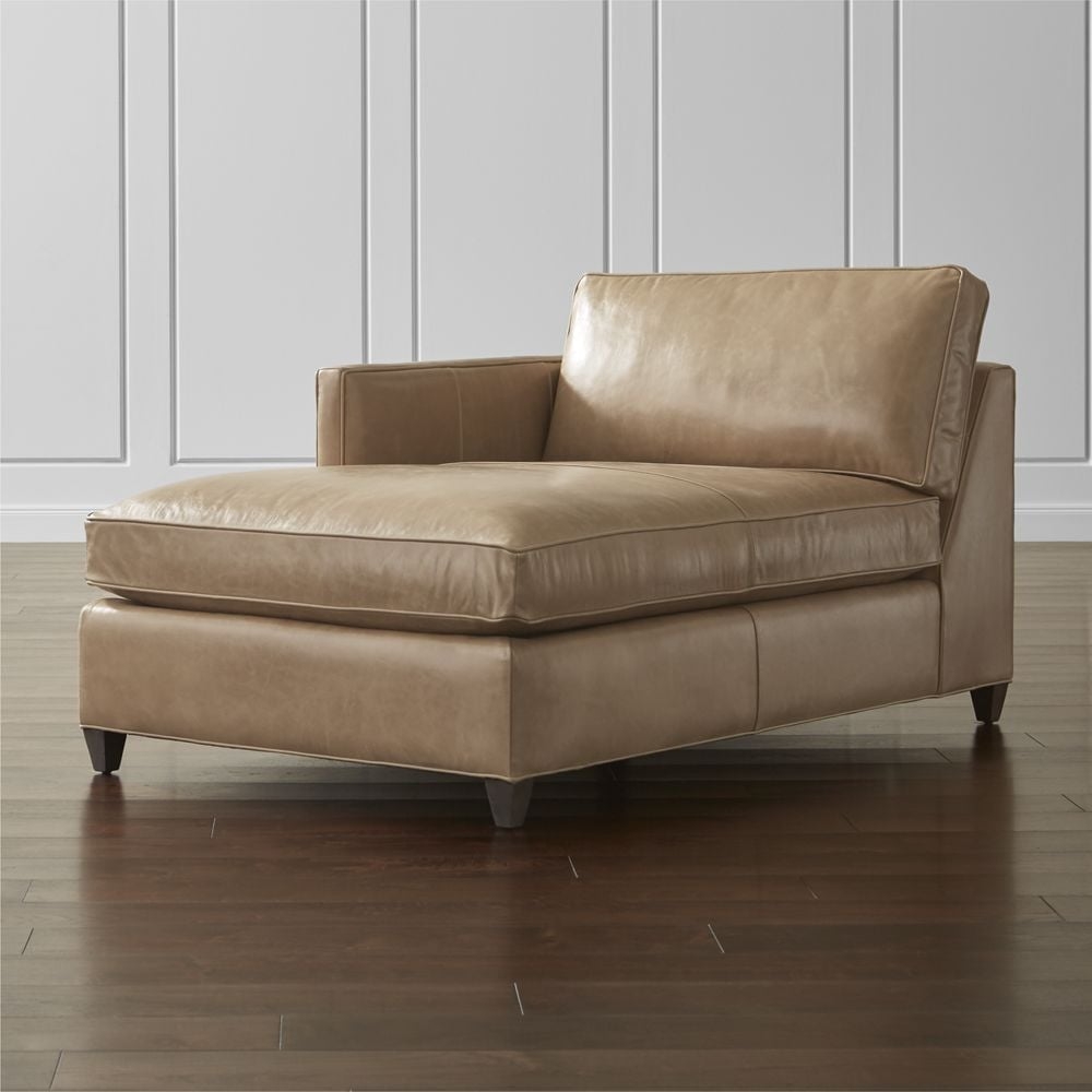 Dryden Leather Left Arm Chaise Lounge - Image 0