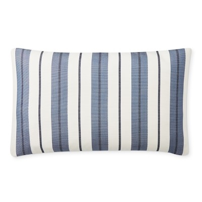 Perennials Bedouin Stripe Pillow Cover, 14" X 22", Blue - Image 0