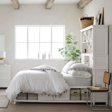 Beadboard Storage Bed, Full, Simply White - Image 4