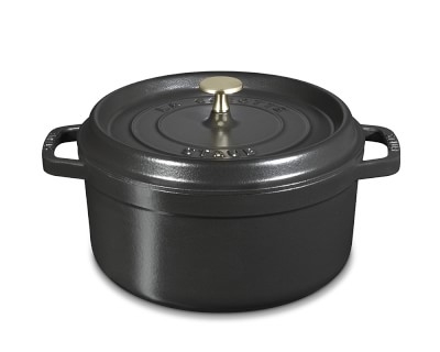 Staub Cast-Iron Round Dutch Oven, 4-Qt., Black - Image 1