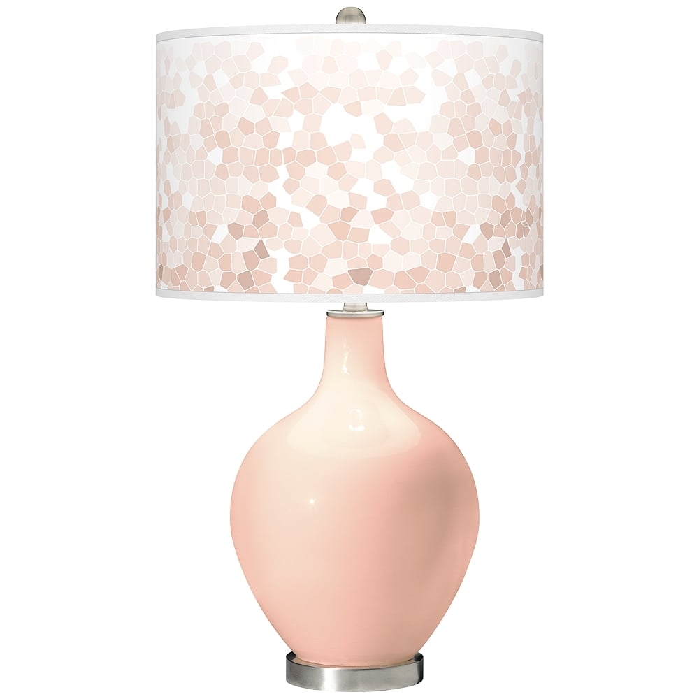 Color Plus Ovo 28 1/2" High Mosaic Linen Table Lamp - Image 0
