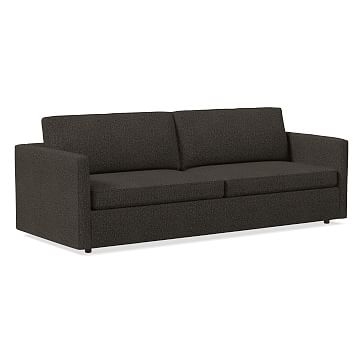 Harris 96" Sofa, Poly, Heathered Tweed, Charcoal, Concealed Supports - Image 0