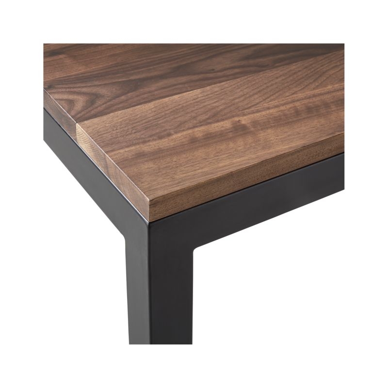 Parsons Walnut Top/ Dark Steel Base 60x36 Large Rectangular Coffee Table - Image 2