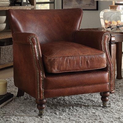 Devyn Top Grain Leather Club Chair - Image 0