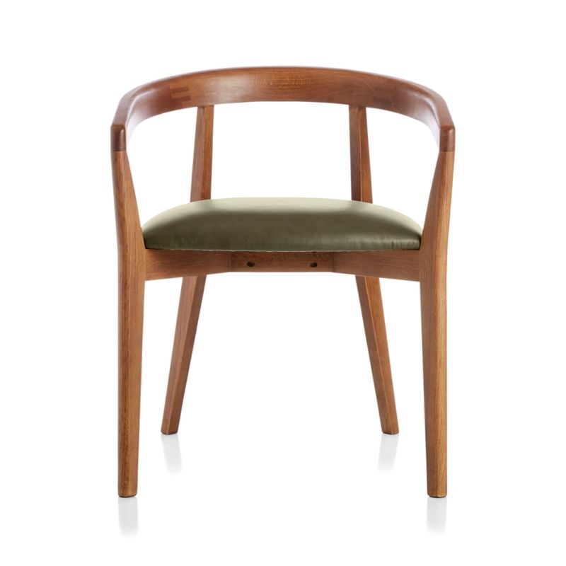 Cullen Shiitake Olive Round Back Dining Chair - Image 2