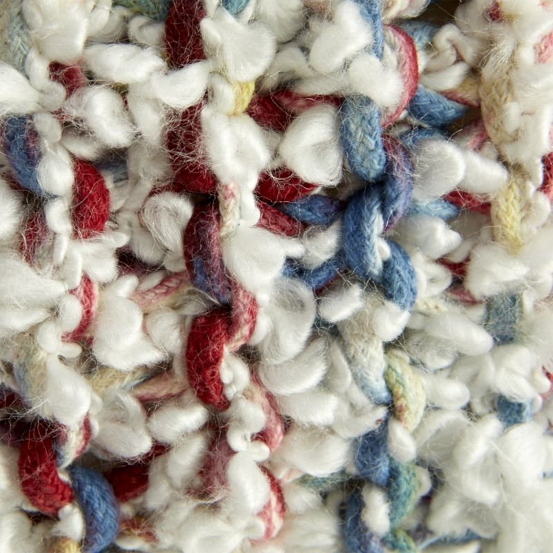 Knit Multicolor Pouf - Image 1
