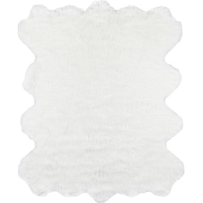 Touchstone Faux Fur Ivory Area Rug - Image 0