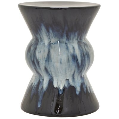Bridewell 16.75" Ceramic Stool in Blue - Image 0