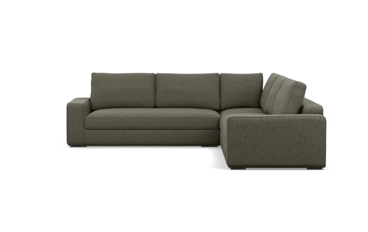 Ainsley Corner Sectional with Mushroom Fabric and Matte Black legs - Image 0