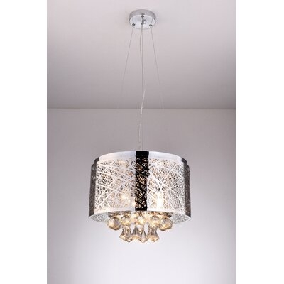 Christchurch Drum Shape 3 Lights Pendant Light With Crystal Drops - Image 0