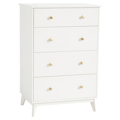 Keaton 4-Drawer Tall Dresser, Simply White - Image 5