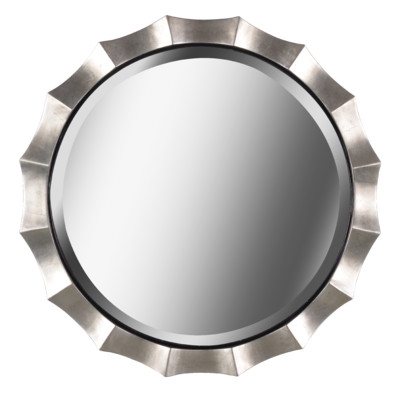 Round Silver Wall Mirror - Image 0
