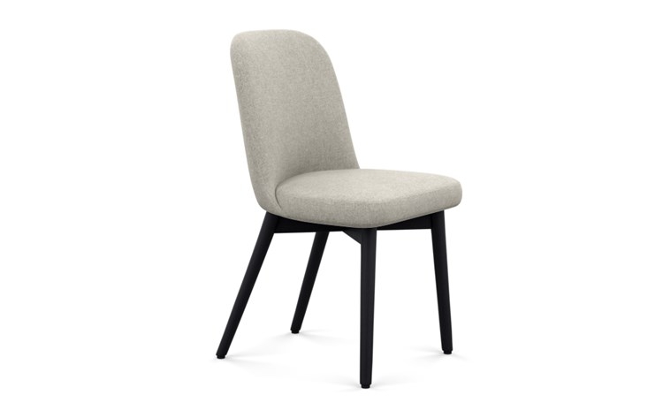 Dylan Dining Chair with Dune Fabric and Matte Black legs - Image 1