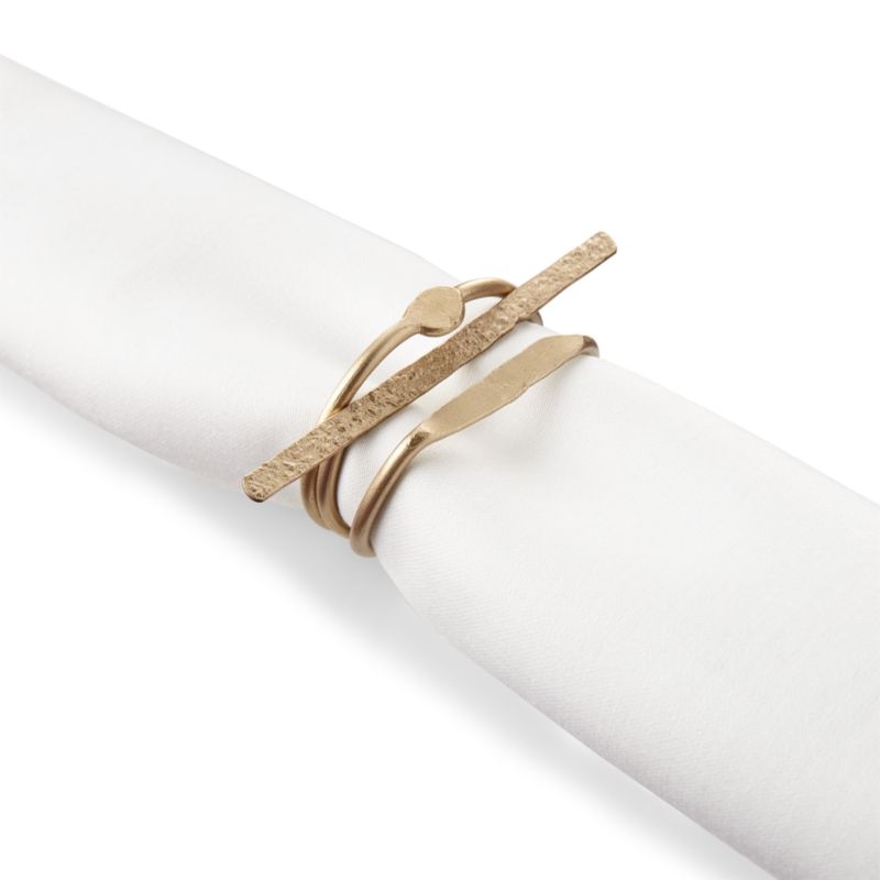 Dainty Gold Napkin Rings, Set of 3 - Image 2