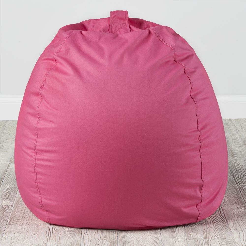 Large Dark Pink Bean Bag Chair - Image 0