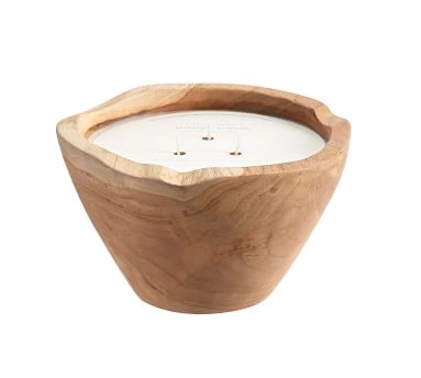Wooden Bowl Scented Candle, Autumn Lodge, Large - Image 4