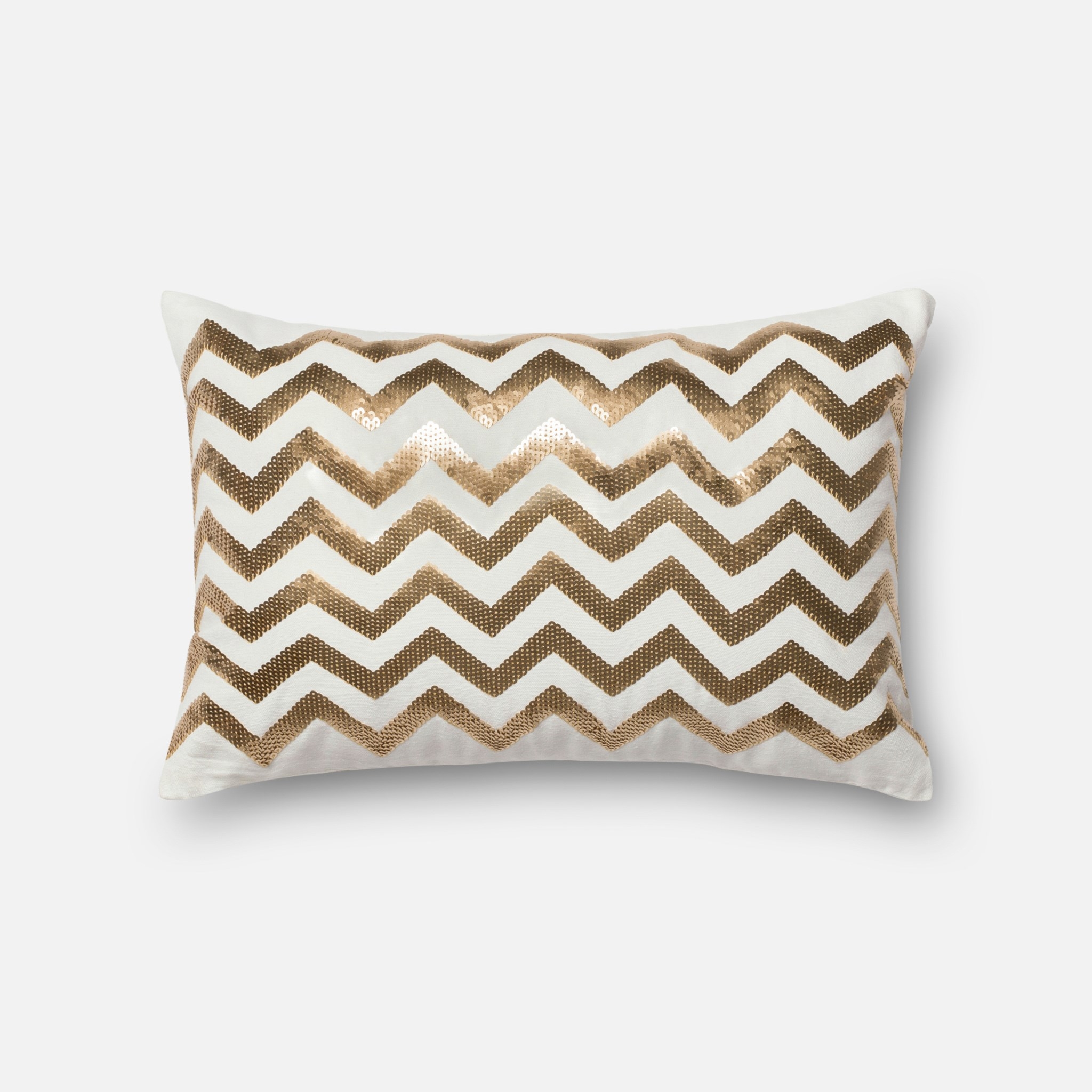 PILLOWS - GOLD / WHITE - 13" X 21" Cover Only - Image 0