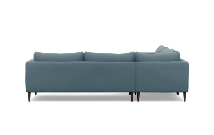 Owens Corner Sectional with Slate Fabric and Oiled Walnut legs - Image 3