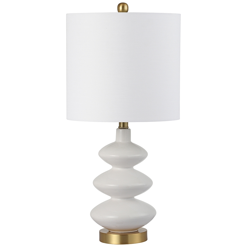Lasalle White Ceramic Table Lamp - Style # 42F43 - Image 0