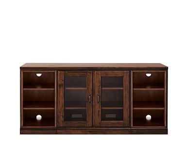 Printer's 3-Piece Media Console with Bookcases, 64", Tuscan Chestnut - Image 0
