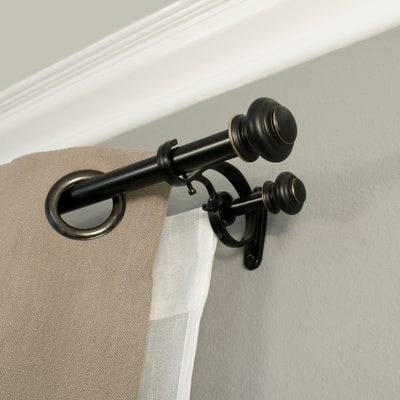 Cherryl Metal Adjustable Double Curtain Rod - Image 0