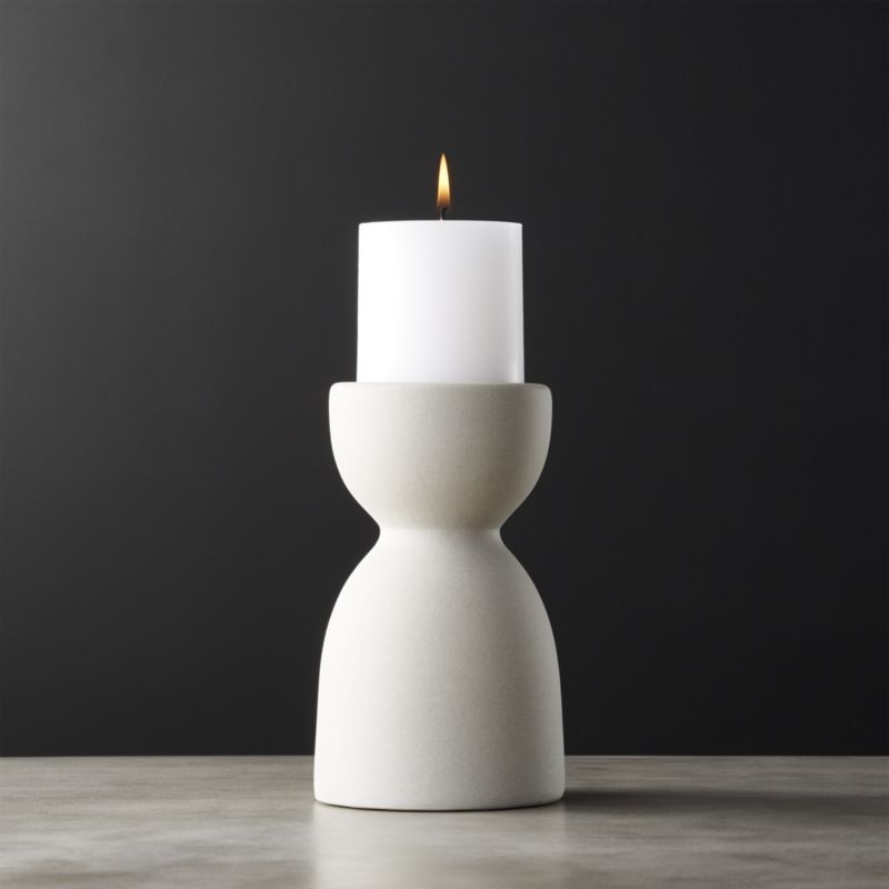 Borough Small Ceramic Pillar Candle Holder - Image 3
