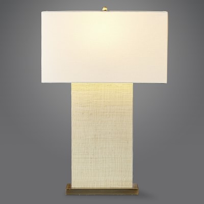 Sydney Block Woven Table Lamp, Natural - Image 1
