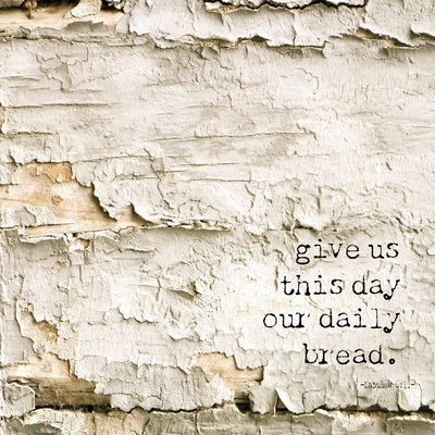 Overby 'Simple Words Religious Give Us This Day' Graphic Art Print on Canvas - Image 0