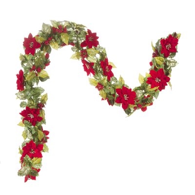 Poinsettia Christmas Garland - Image 0