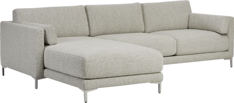 District 2-Piece Grey Sectional Sofa - Image 1