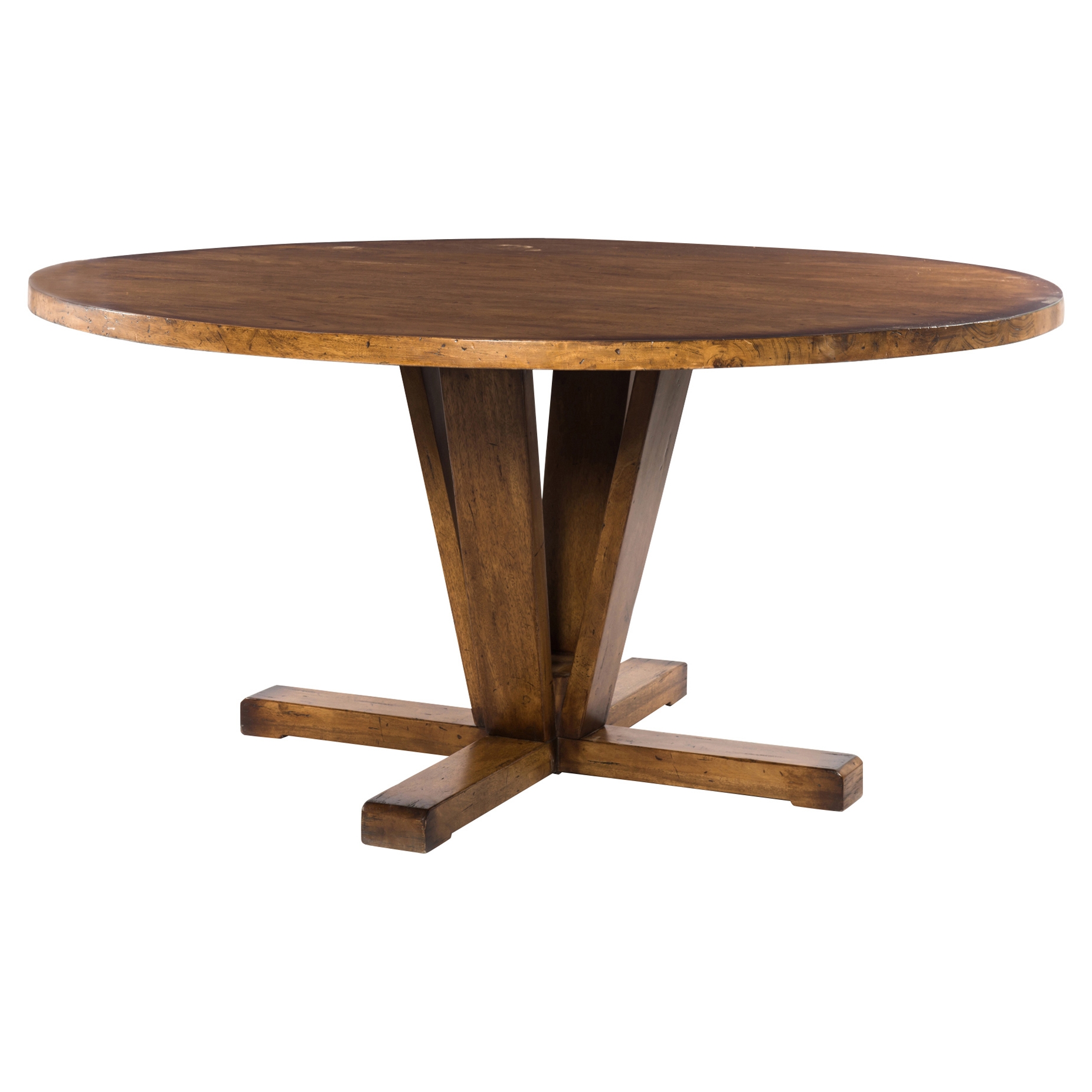 Camille Modern Classic Round Reclaimed Mango Wood Dining Table - 60D - Image 0