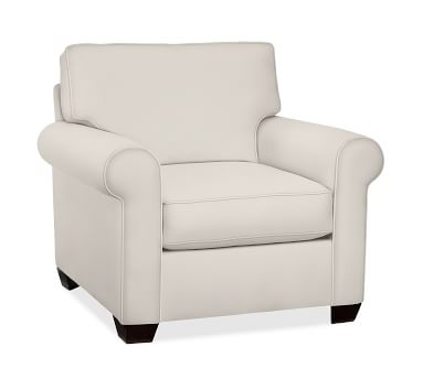 Buchanan Roll Arm Upholstered Armchair, Polyester Wrapped Cushions, Performance Everydaysuede(TM) Metal Gray - Image 3