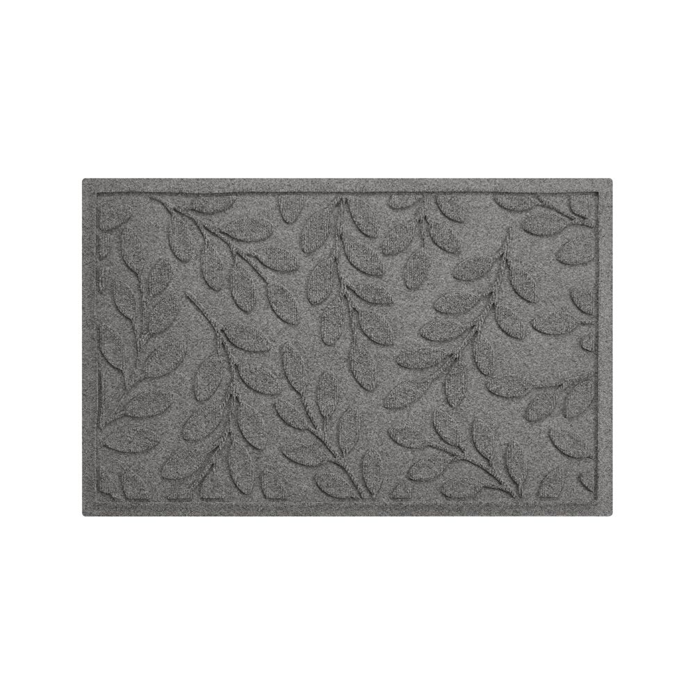 Thirsty Leaves Light Grey Doormat 22"x34" - Image 0