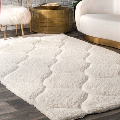 Gerold Hand-Tufted Bright White Area Rug - Image 0
