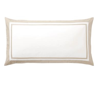 Parker Organic Percale Sham, King, Simply Taupe - Image 1