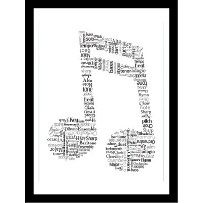 'Music Note Typography' Graphic Art Print - Image 0