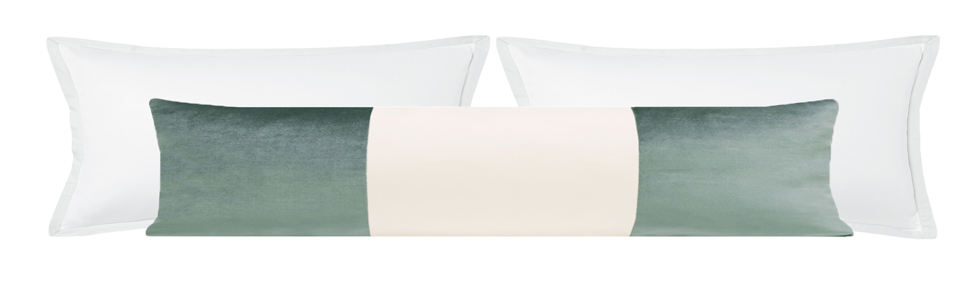 THE XL LUMBAR :: COLORBLOCK FAUX SILK VELVET // TURKISH BLUE - Sample 4" X 4" - Image 0