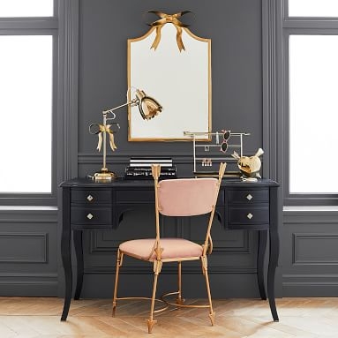 The Emily & Meritt Bow Mirror, Gold - Image 1