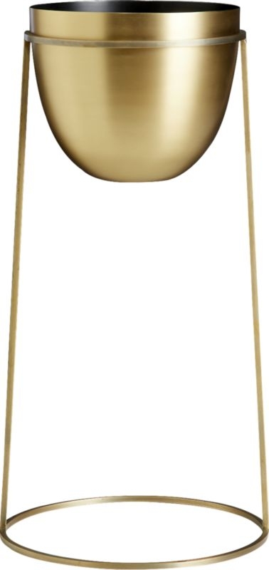 Milo Brass Planter On Stand Small - Image 8