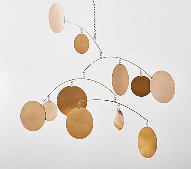 Hanging Brass Circles Mobile - Image 0