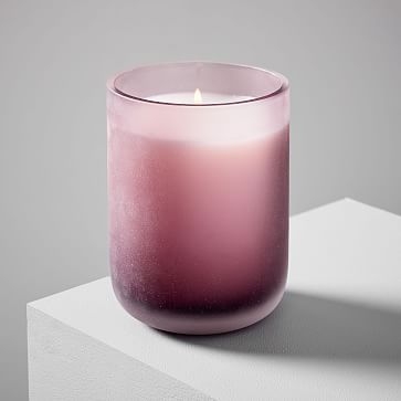 Modern Glass Candle, Pink Grapefruit, Summertime Rain - Image 0
