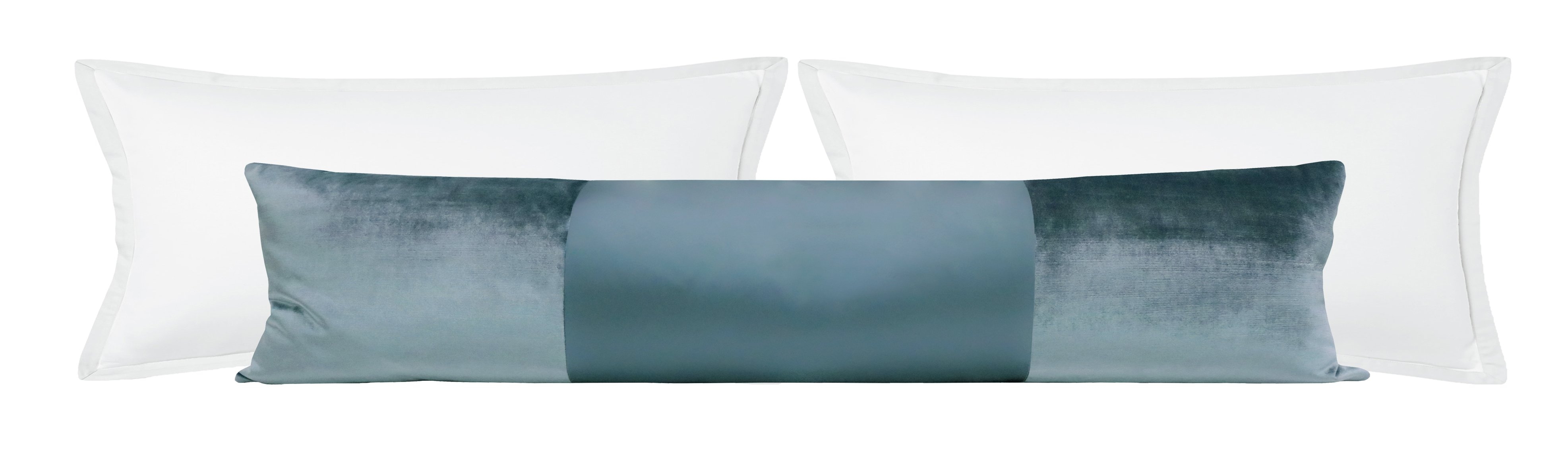 THE XL LUMBAR :: MONOCHROMATIC FAUX SILK VELVET // CERULEAN BLUE - Sample 4" X 4" - Image 0