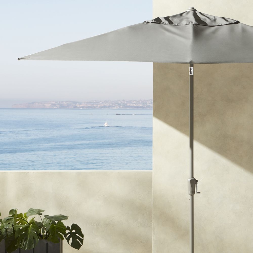 Shadow Rectangle Grey Umbrella Shade with Pole - Image 0