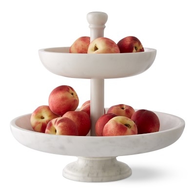 Marble Tiered Fruit Bowl - Image 0