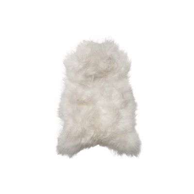 Hansley Long-Haired Hand-Woven Sheepskin White Area Rug - Image 0
